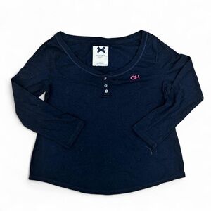 New!! Gilly Hicks navy blue cotton 3/4 sleeve T-shirt